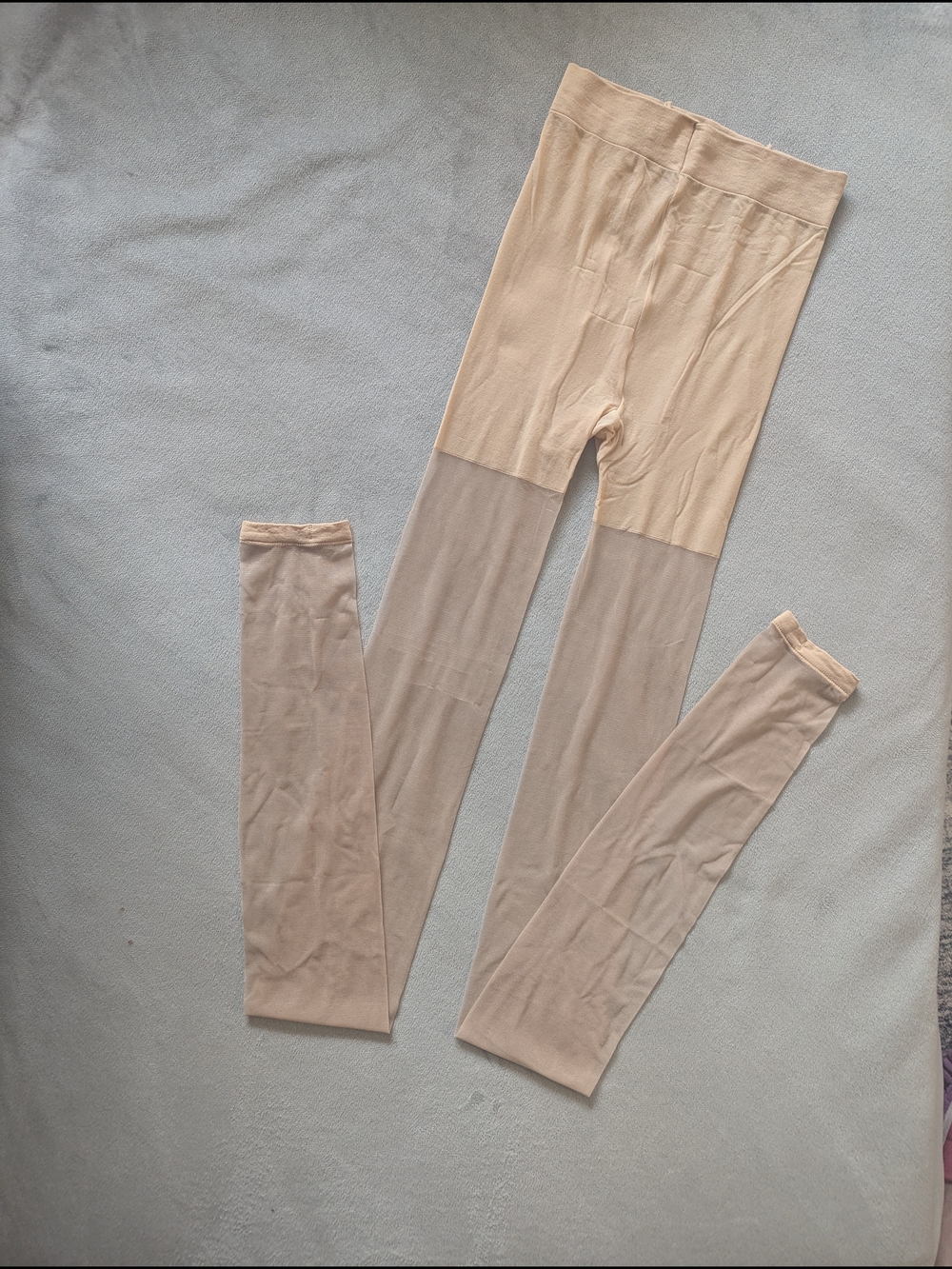 Toeless Sandal Sheer Light Nude Beige Nylons Hosiery Control Top